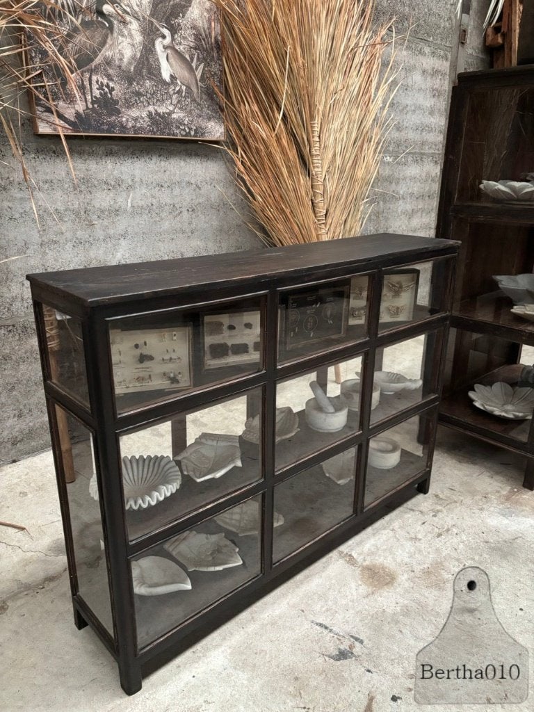 Prachtige vitrine winkeltoonbank ideaal voor museum thuis, 100 tot 150 cm, Overige houtsoorten, Ophalen of Verzenden, Zo goed als nieuw