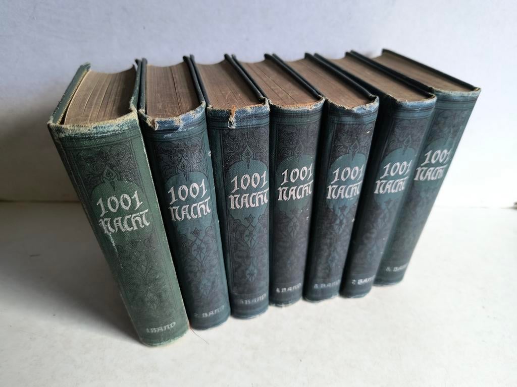 7 boekjes 1001 nacht verhalen 1895, Antiek en Kunst, Ophalen of Verzenden