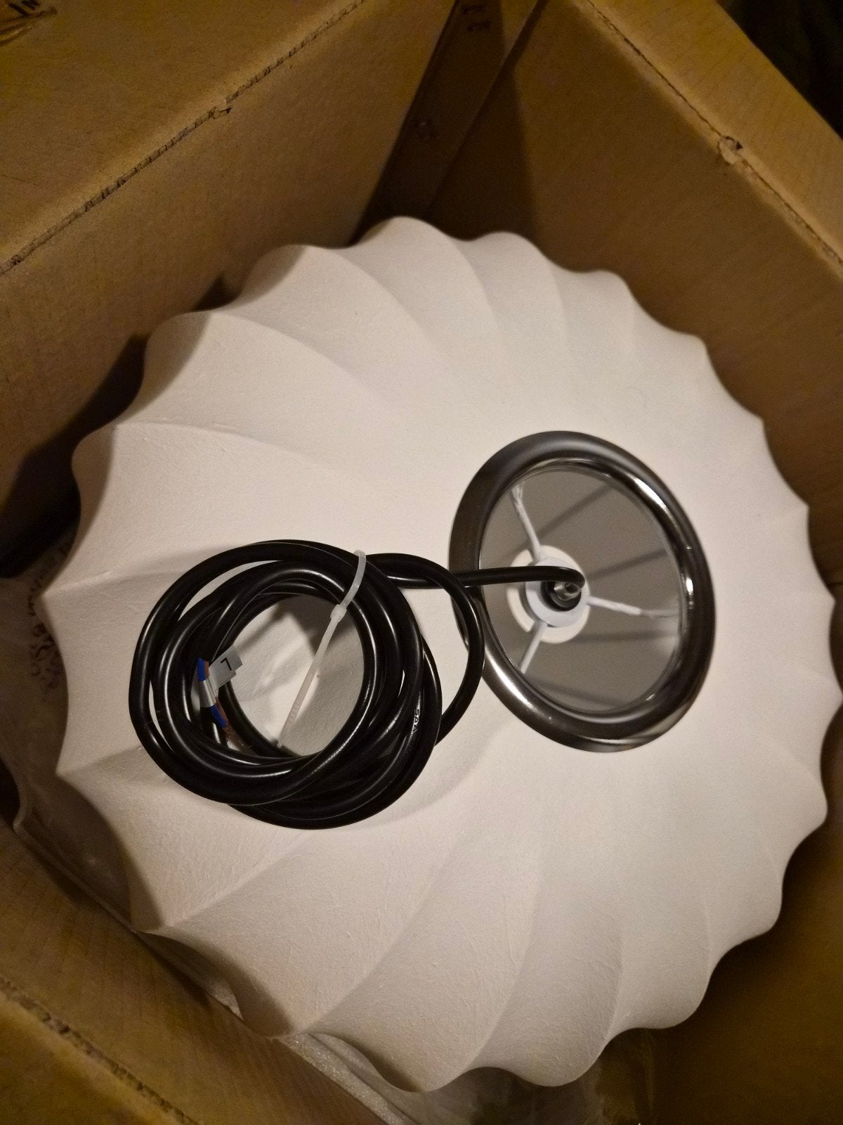 Witte Wabi Sabi Hanglamp - Nieuw in Doos, Ophalen, Overige materialen, Wabi Sabi, Organisch, Minimalistisch, Nieuw
