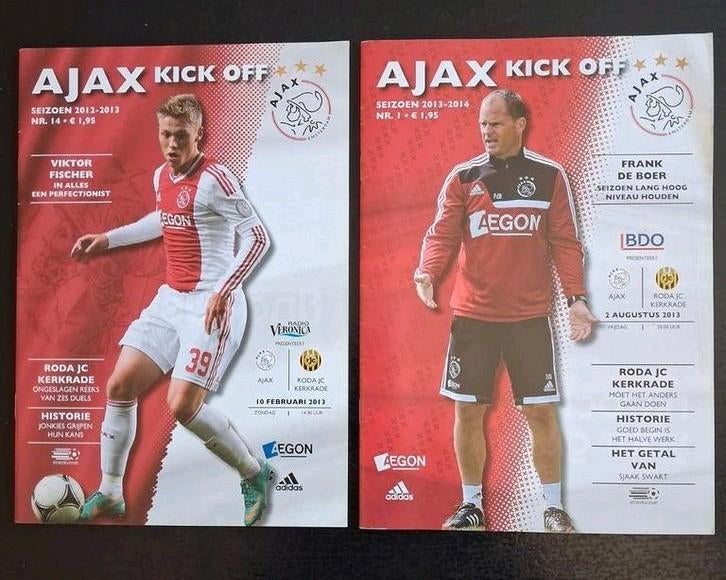 2 Programmaboekjes Ajax - Vitesse., Ophalen of Verzenden, Zo goed als nieuw, Ajax