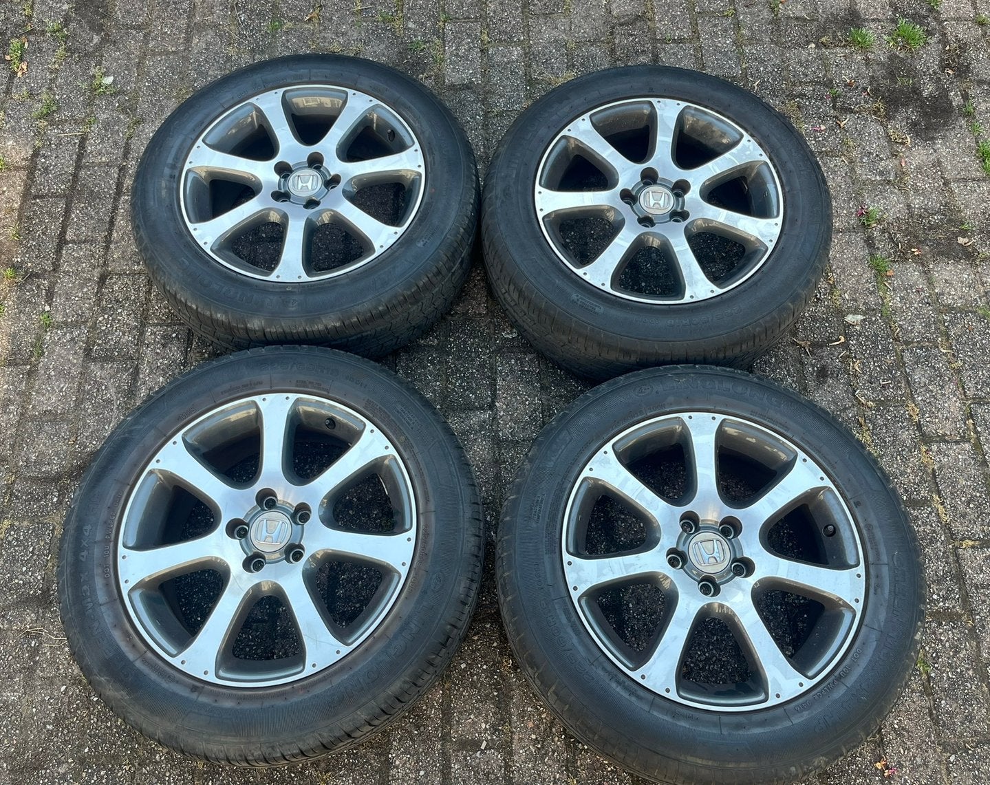 Honda 18 inch velgen + banden 225/60R 18, 18 inch, Gebruikt, Banden en Velgen, Ophalen of Verzenden