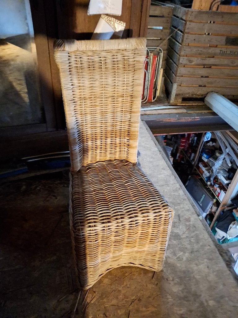 Rieten terras stoelen, Tuin en Terras, Tuinstoelen, Ophalen, Gebruikt, Rotan