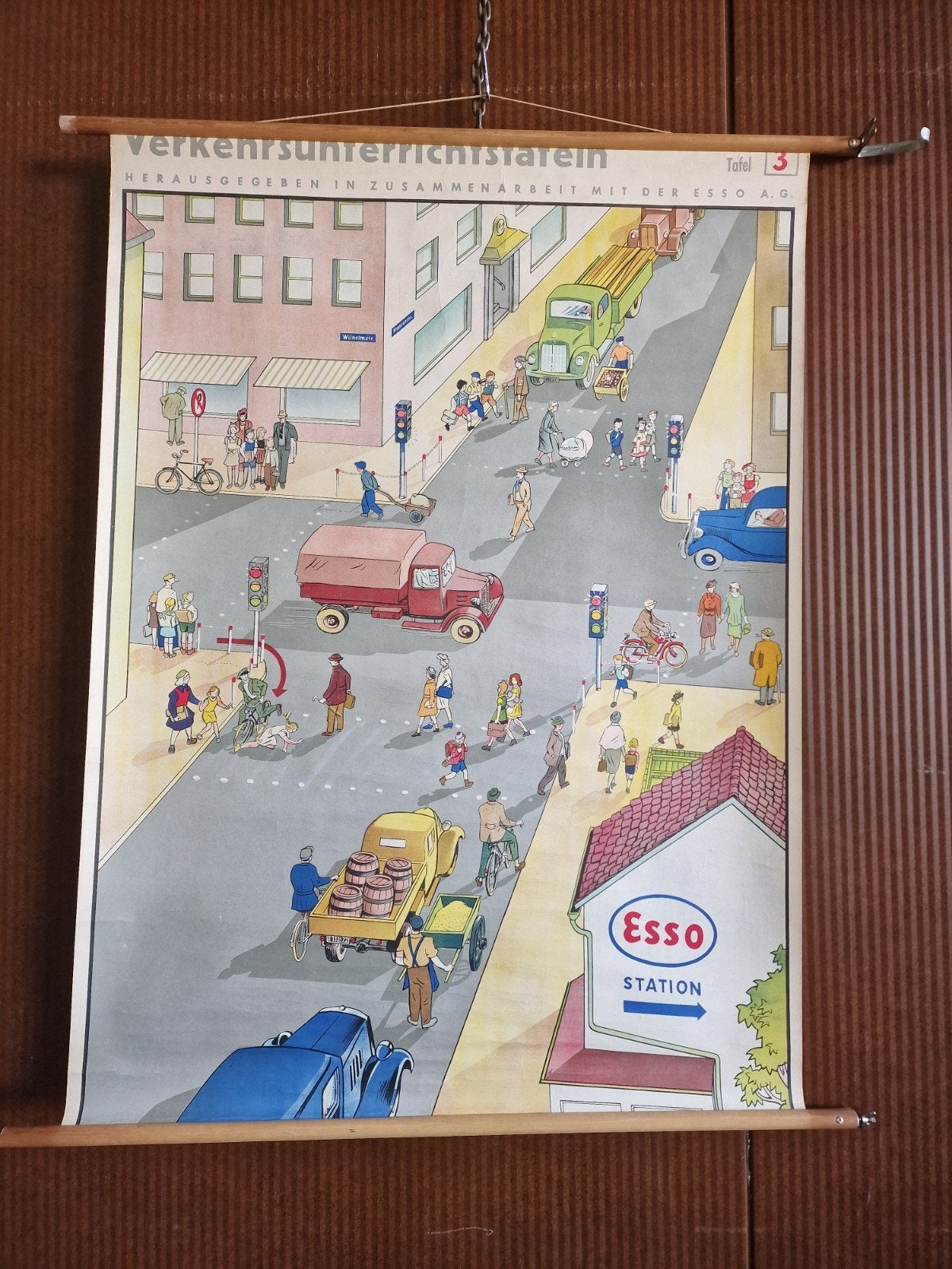 esso lesmateriaal school 50jaren, Verzamelen, Ophalen, Gebruikt, Reclamebord
