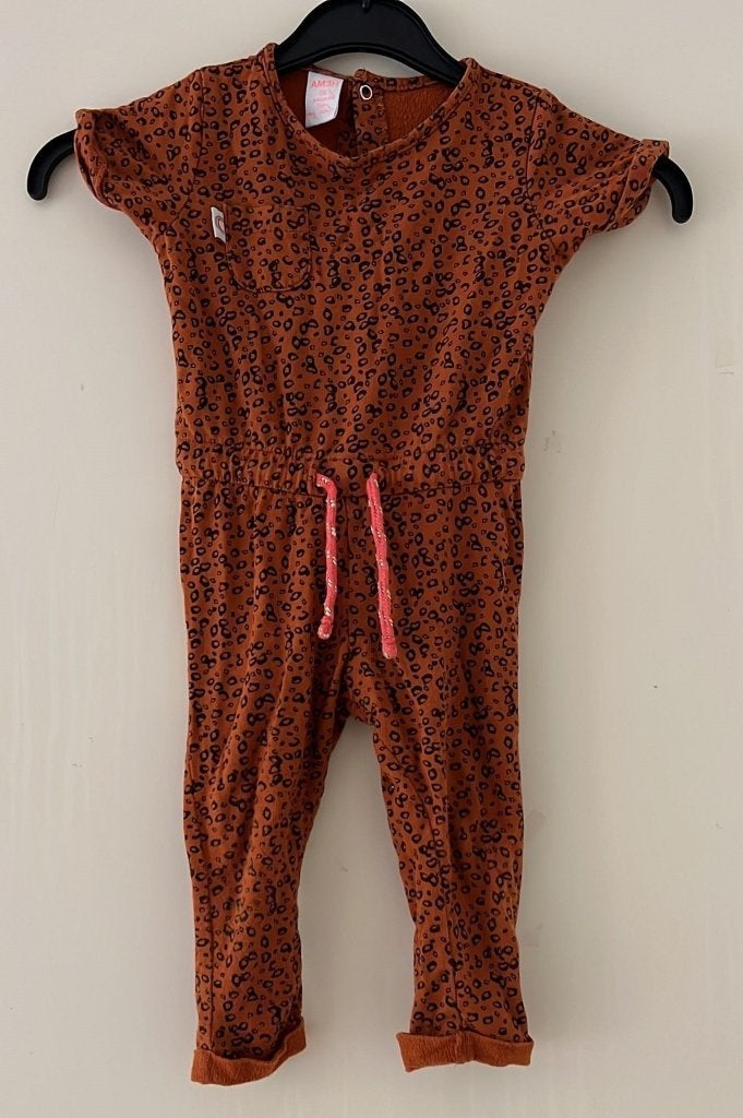 hema panter jumpsuit maat 80, Gebruikt, Hema, Pakje, Verzenden