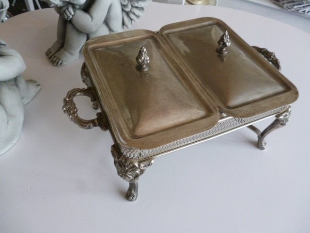 Brocante rechaud zilver kleurig, Ophalen of Verzenden