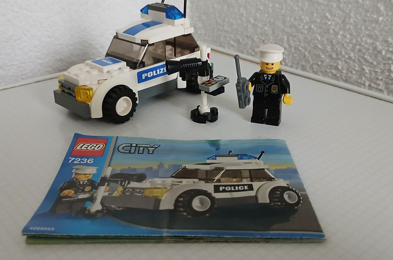 Lego City Politieauto 7236 met minifiguur en instructies, Kinderen en Baby's, Speelgoed | Duplo en Lego, Compleet, Lego, Ophalen of Verzenden