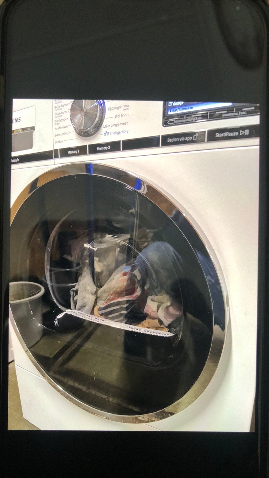 Siemens iq 800 wasdroger 9 kg A+++, Ophalen, Gebruikt, Minder dan 85 cm, 8 tot 10 kg