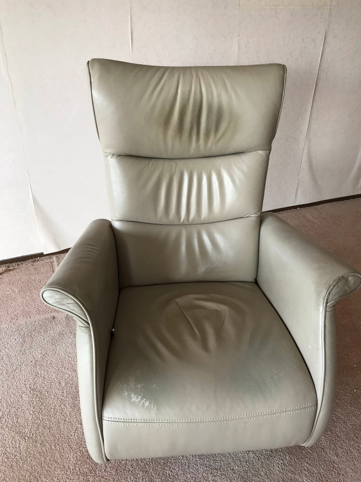 Prominente verstelbare fauteuil van leer, Ophalen, Gebruikt, Overige kleuren, Leer