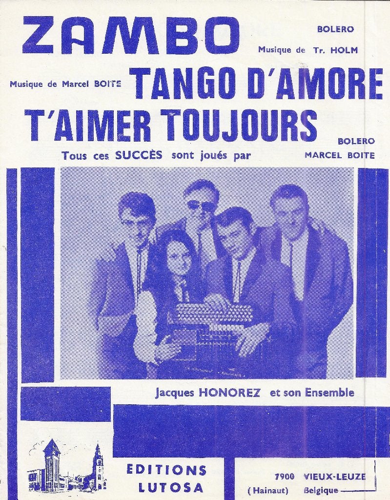 Mu168 bladmuziek jacques honorez zambo bolero, Ophalen of Verzenden, Gebruikt, Artiest of Componist, Klassiek