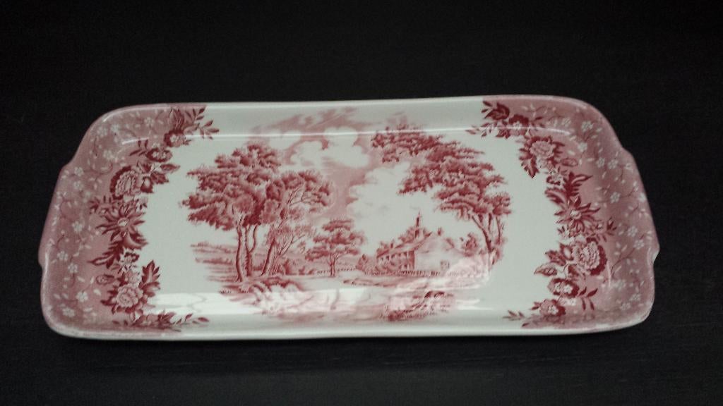 Engelse Cakeschaal ~ COUNTRY STYLE Rood ~ WH Grindley and Co, Ophalen of Verzenden