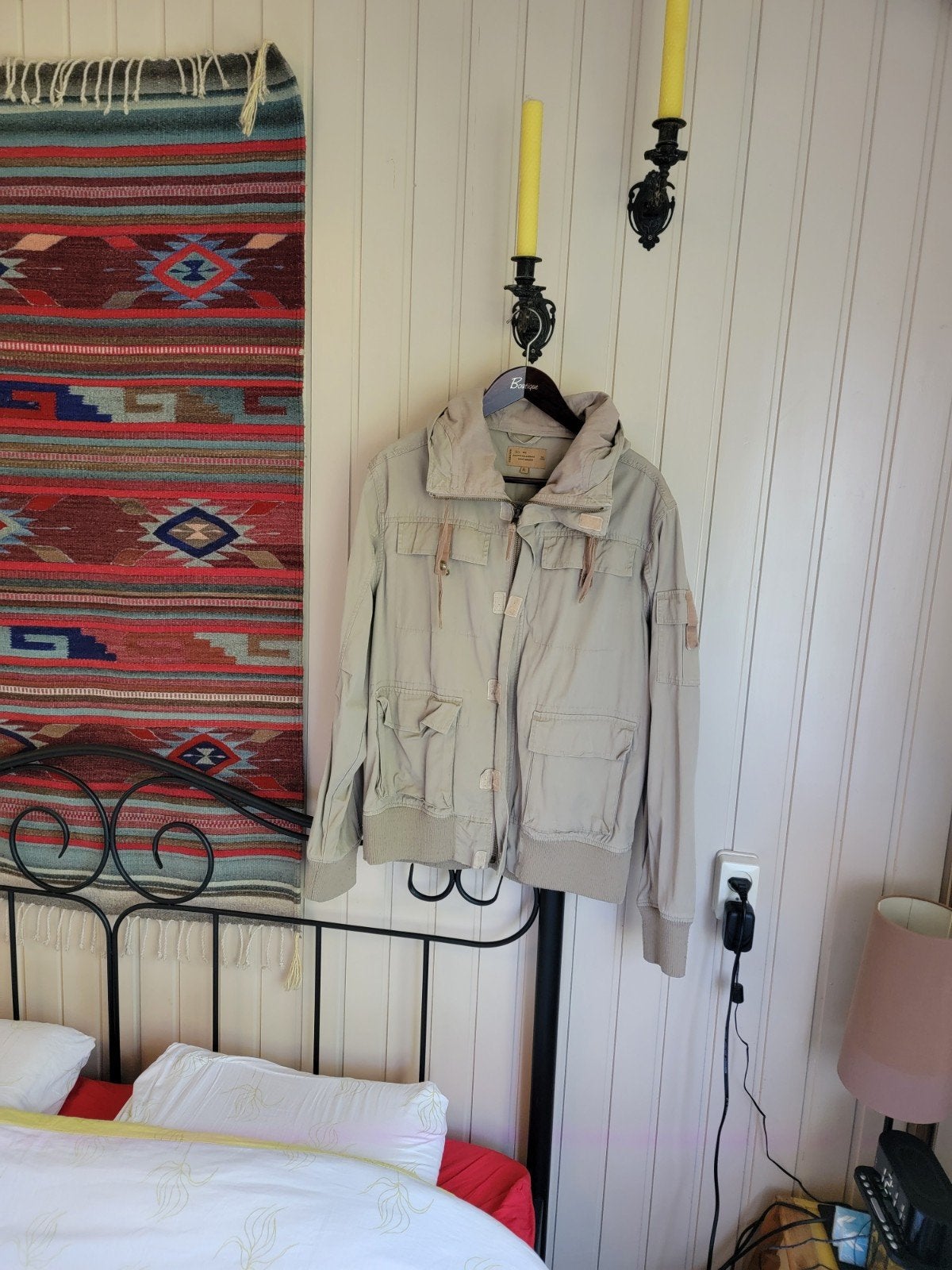 Super mooie beige Hackers travelling jacket,  XL zie afmet., Hackers, Beige, Maat 56/58 (XL), Ophalen of Verzenden