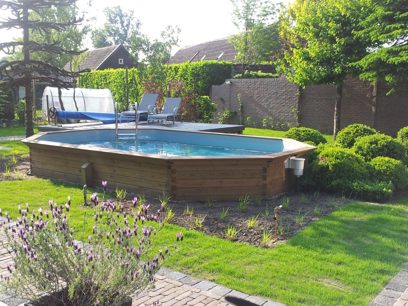 Zwembad, Tuin en Terras, Zwembaden, Gebruikt, 300 cm of meer, Rechthoekig, Ophalen