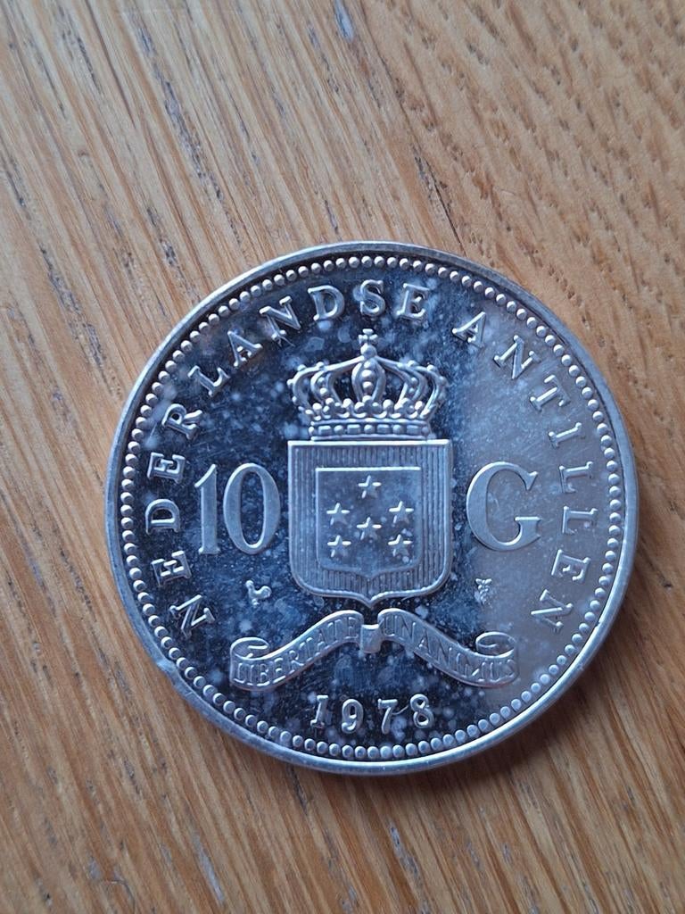 10 Gulden Nederlandse Antillen 1978 Juliana Zilver, Postzegels en Munten, Munten | Nederland, Koningin Juliana, Zilver, Ophalen of Verzenden