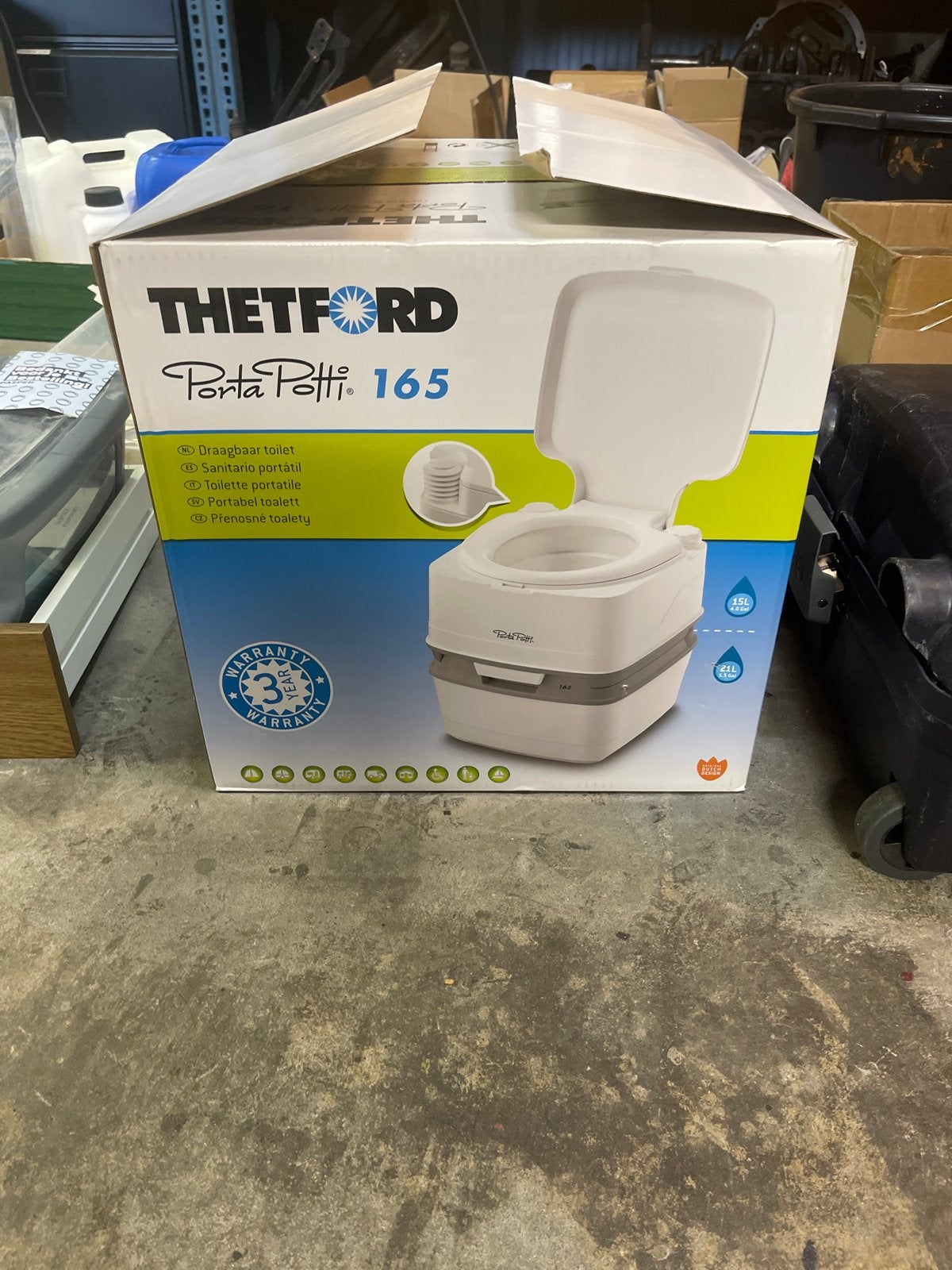 Nieuwe Thetford Porta Potti 165 Campingtoilet, Caravans en Kamperen, Ophalen, Nieuw