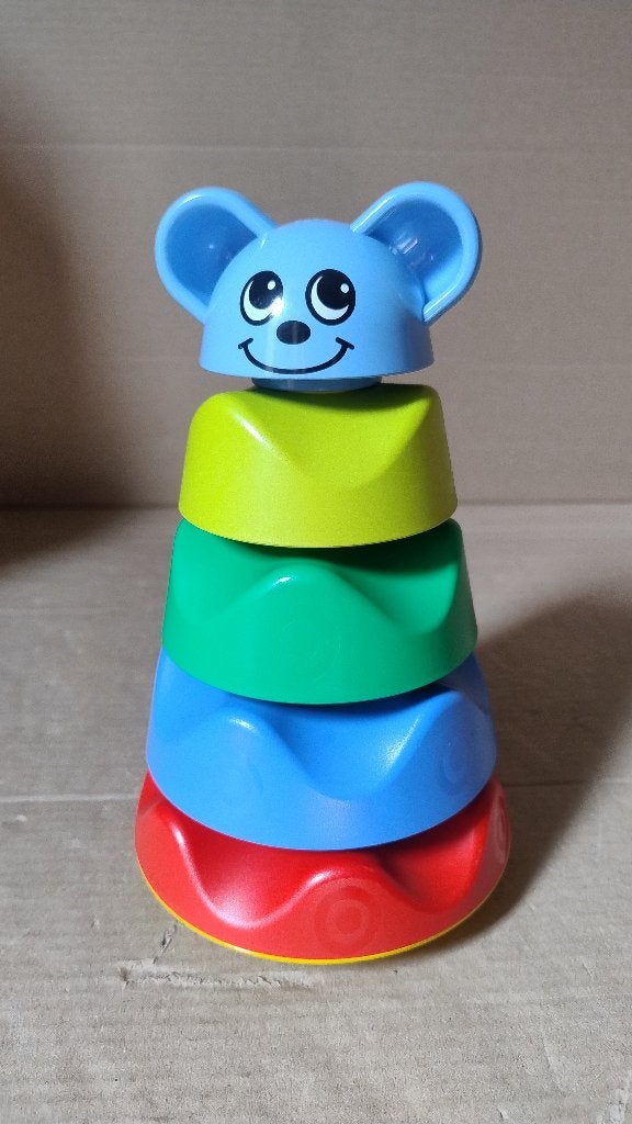 Lego Duplo Primo stapeltoren blauwe muis, Gebruikt, Ophalen of Verzenden, Compleet, Duplo