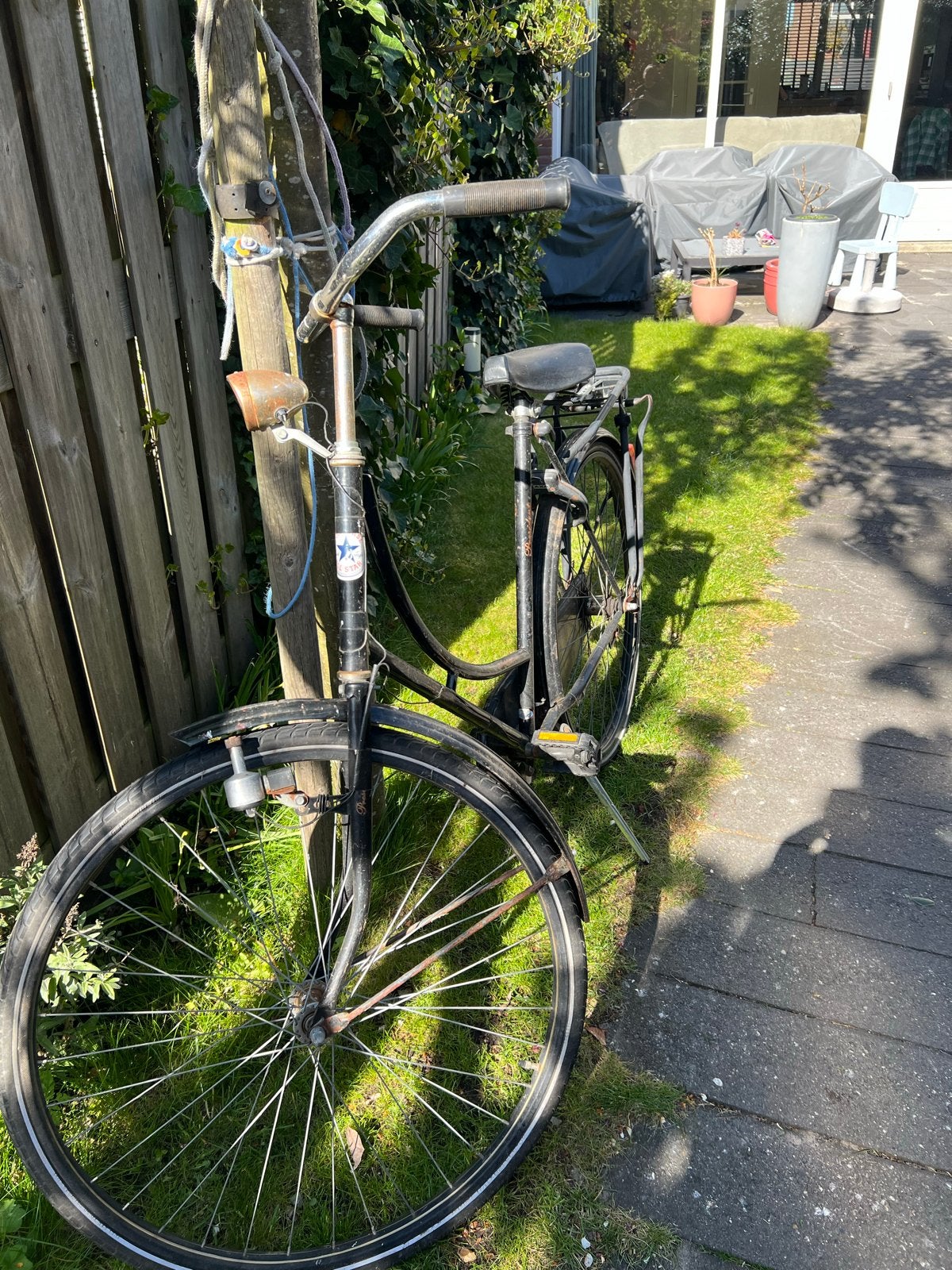 Oma fiets - stationsfiets, Fietsen en Brommers, Fietsen | Dames | Omafietsen, 53 tot 56 cm, Ophalen, Gebruikt, Terugtraprem