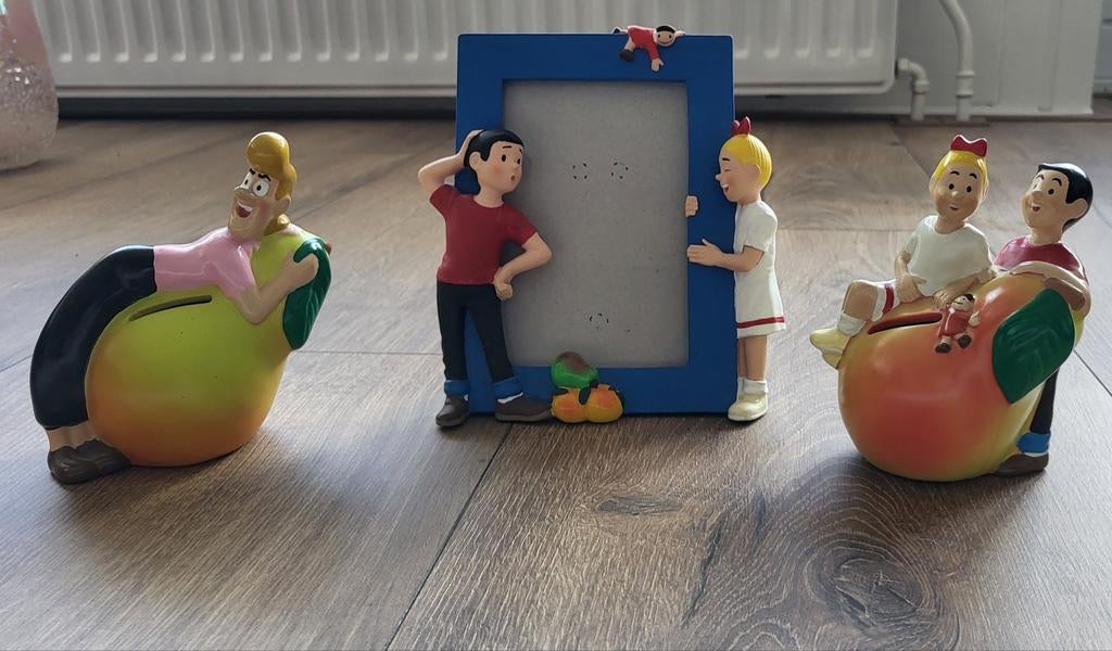 Suske en Wiske spaarpotten en fotolijstje, Ophalen, Overige materialen, Minder dan 50 cm, Gebruikt
