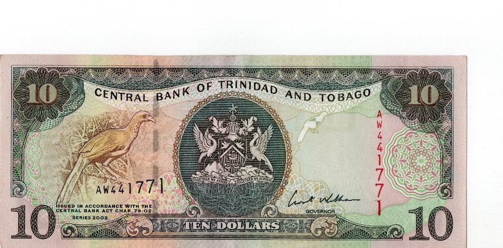 Trinidad en Tobago 10 Dollar biljet (2002), Verzenden, Midden-Amerika, Los biljet