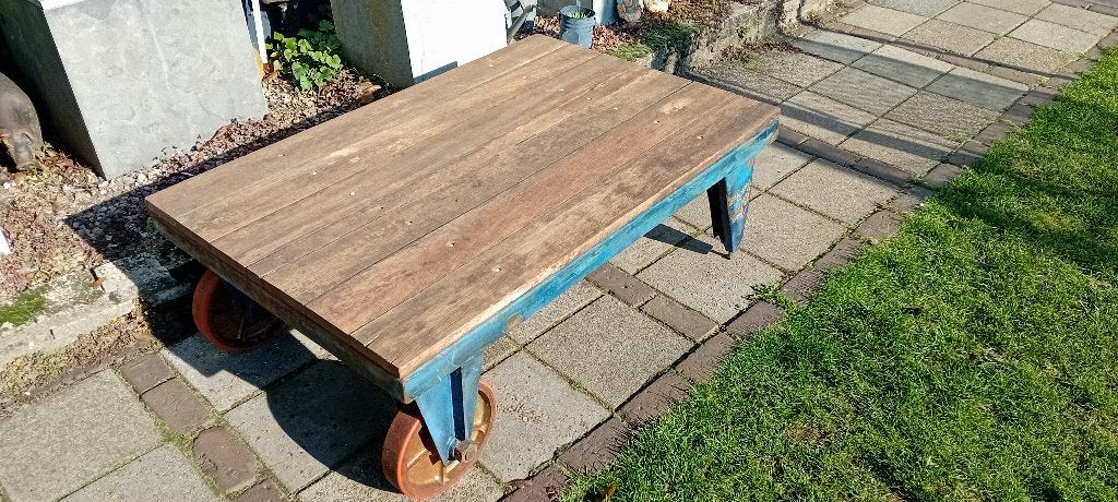 salontafel kar, Gebruikt, 100 tot 150 cm, Eikenhout, Rechthoekig