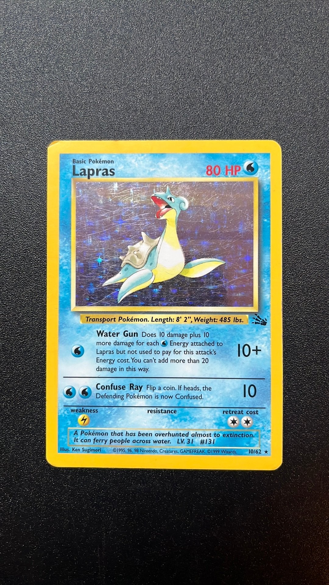 Lapras Holo Fossil, Ophalen of Verzenden, Zo goed als nieuw