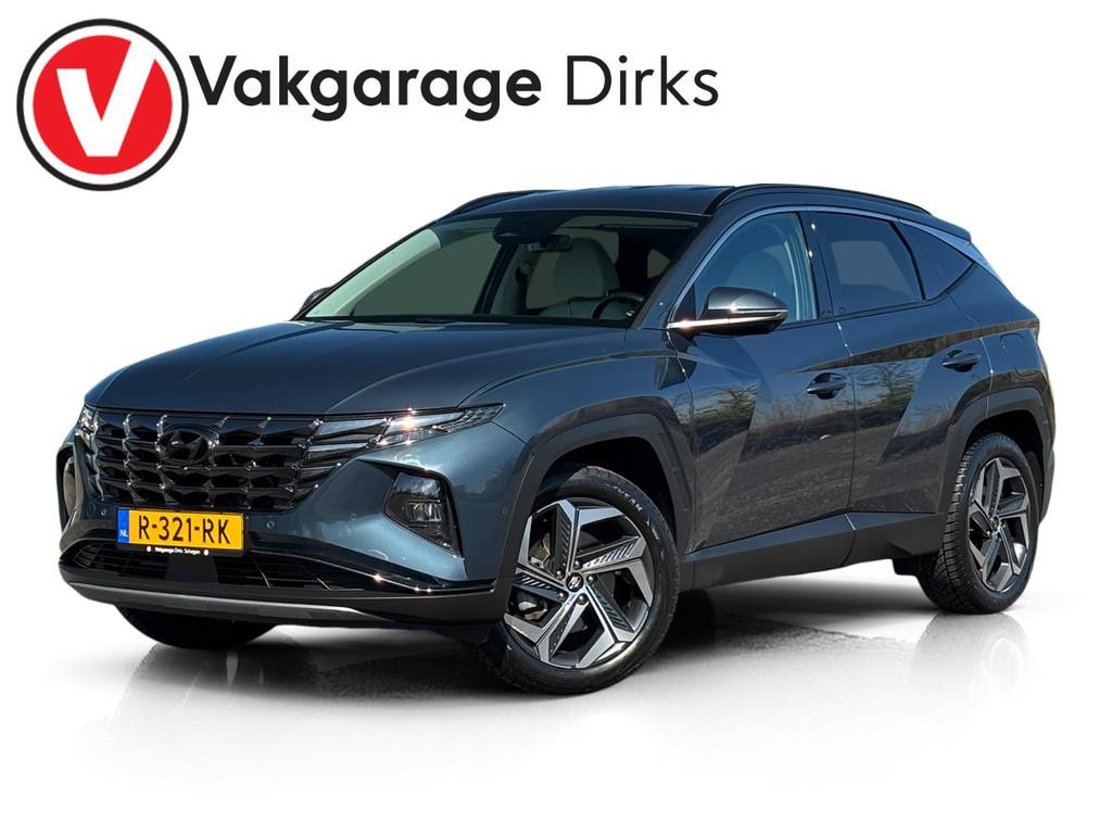 Hyundai Tucson 1.6 T-GDI HEV Premium ✅ 360 cam ✅ Leder, Gebruikt, Euro 6, 4 cilinders, Blauw