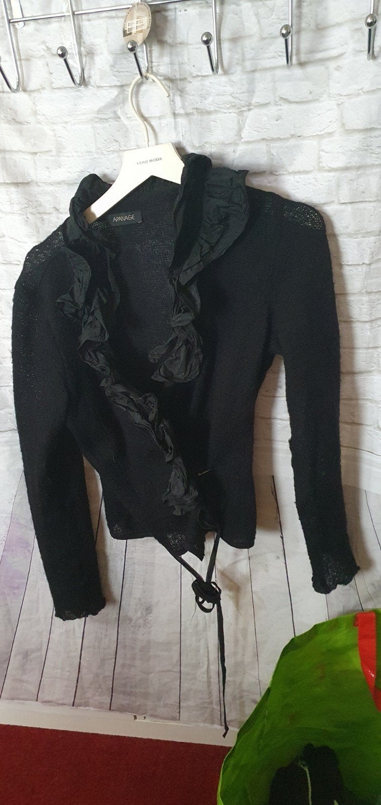 Apanage Zwart Vestje met Ruches - Nieuw, Verzenden, Zwart, Nieuw, Apanage