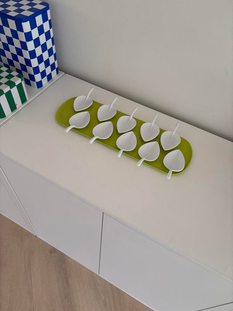 ZAK designs schaaltjes op dienblad - bladvormig, Overige materialen, Gebruikt, Ophalen of Verzenden, Schaal of Schalen