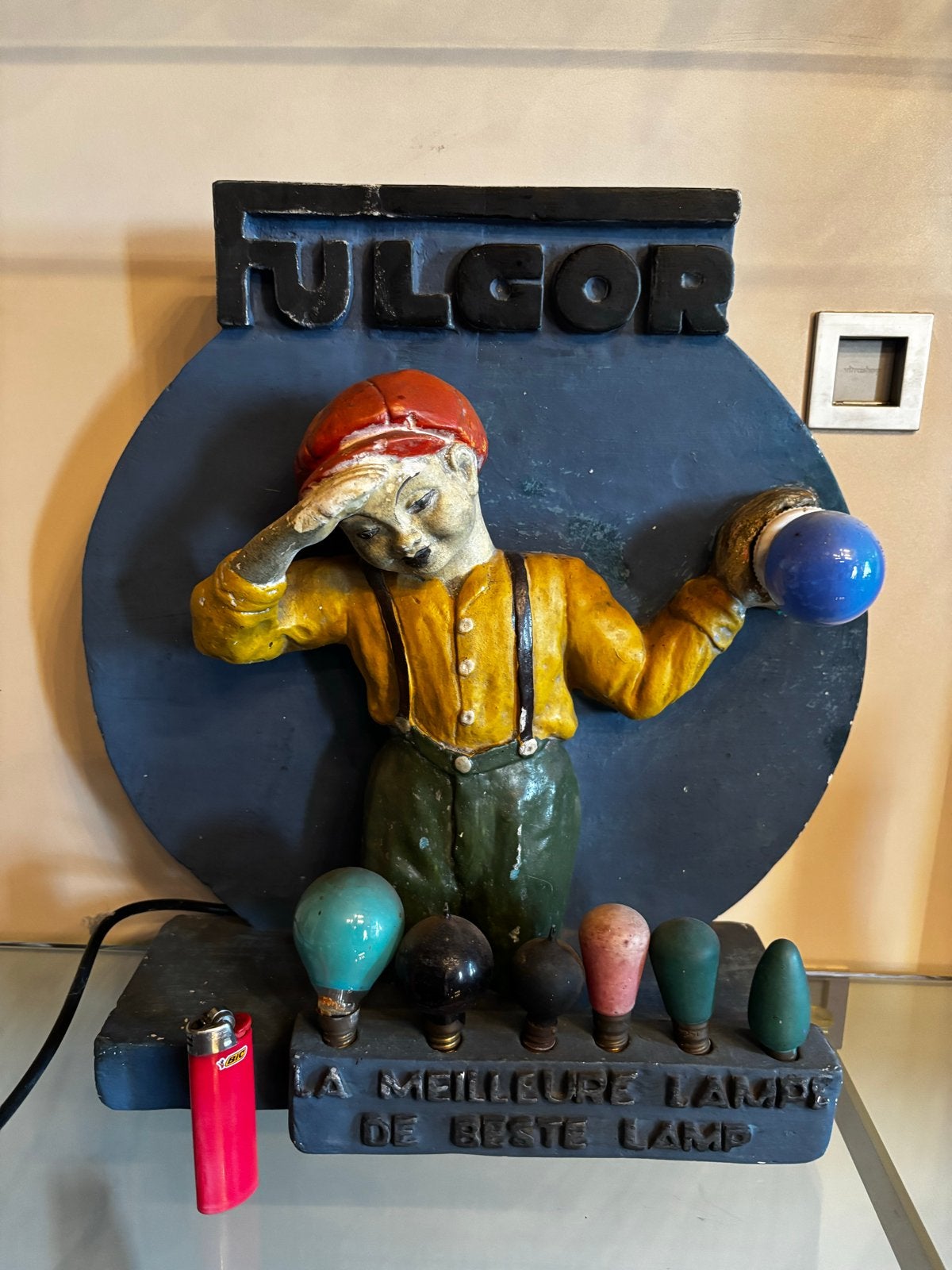 Oud reclamebeeld "Fulgor" - Origineel en zwaar, Ophalen