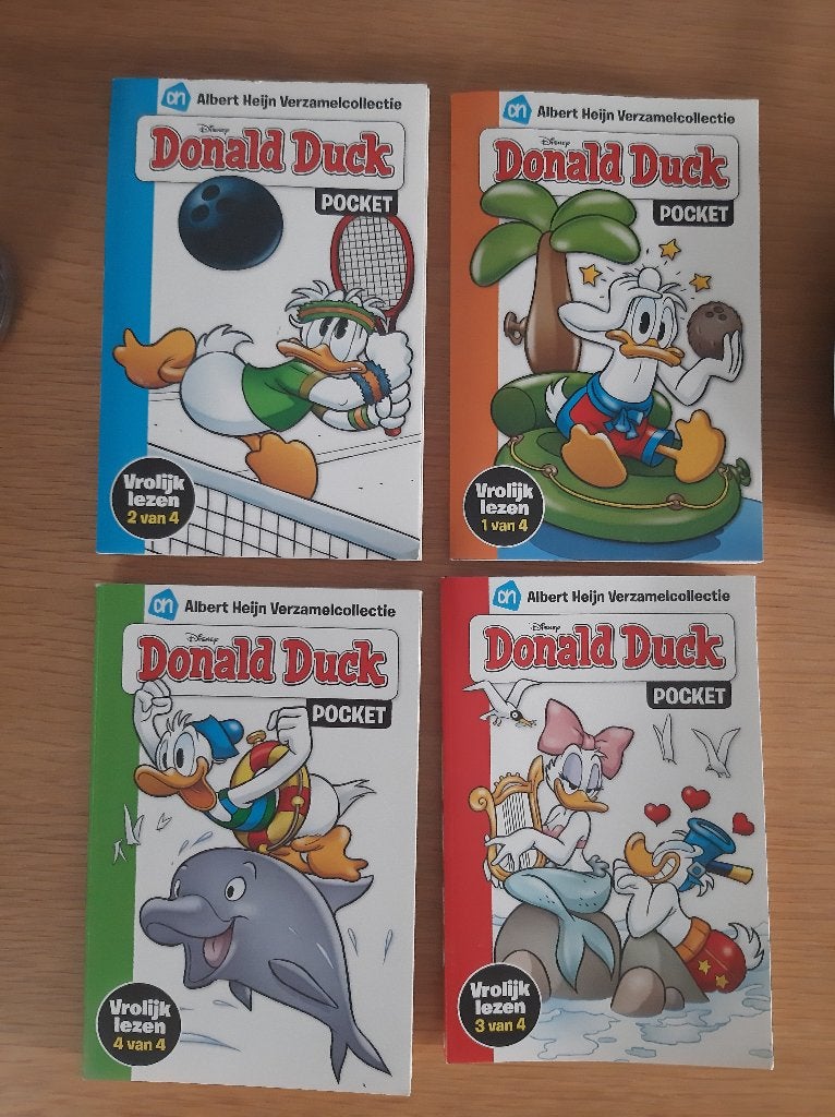 Complete set van 4 AH Donald Duck Pockets deel 1 tm 4, Complete serie of reeks, Ophalen of Verzenden, Zo goed als nieuw