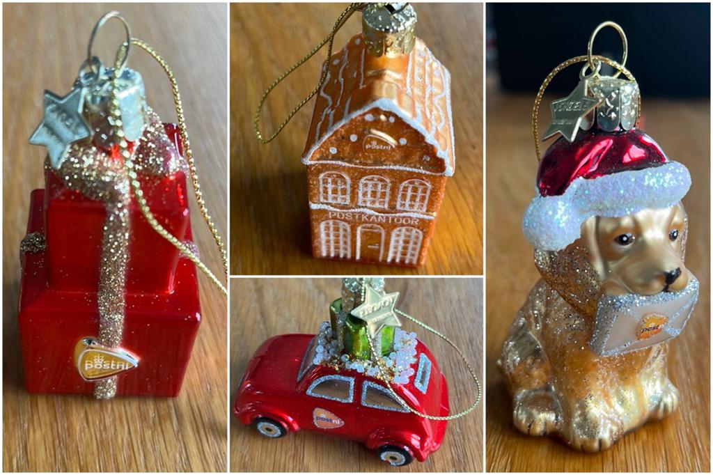 Vondel kersthangers set van 4 (nieuw in bijhorende doosjes), Diversen, Kerst, Ophalen of Verzenden, Nieuw