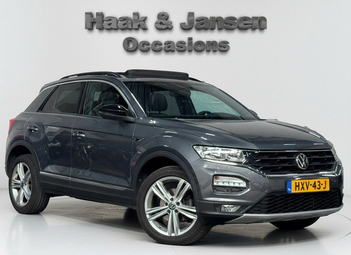 Volkswagen T-ROC 1.5 TSI Sport Business R Panoramadak ACC La, Auto's, 1254 kg, 4 cilinders, 150 pk, Leder en Stof