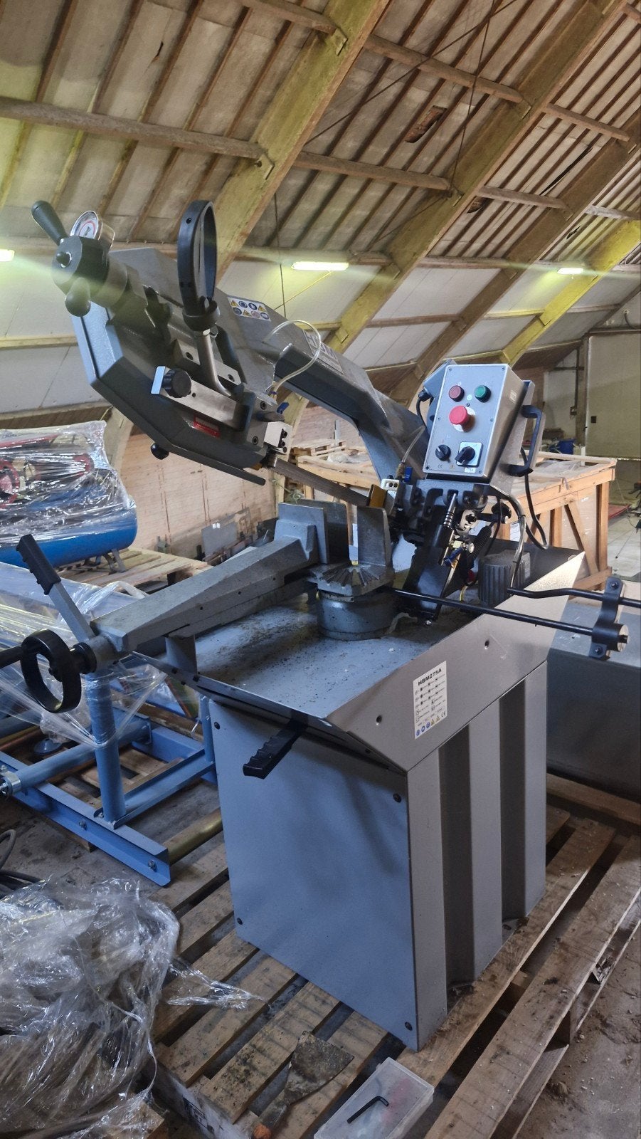 Metaal lintzaag bandzaagmachine, Doe-het-zelf en Verbouw, Ophalen, 70 mm of meer, HBM, Zo goed als nieuw