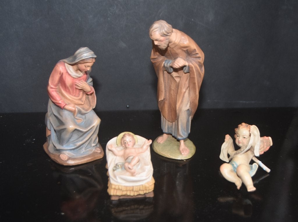 Kerstgroep Jozef Maria kindeke Jezus Engel Karl Kuolt, Verzenden, Beeld(je)