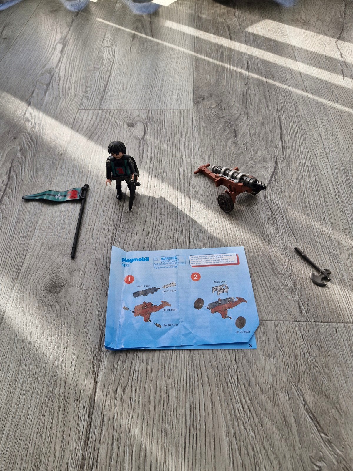 Playmobil Ridder met Kanon en Vlag, Ophalen of Verzenden, Zo goed als nieuw
