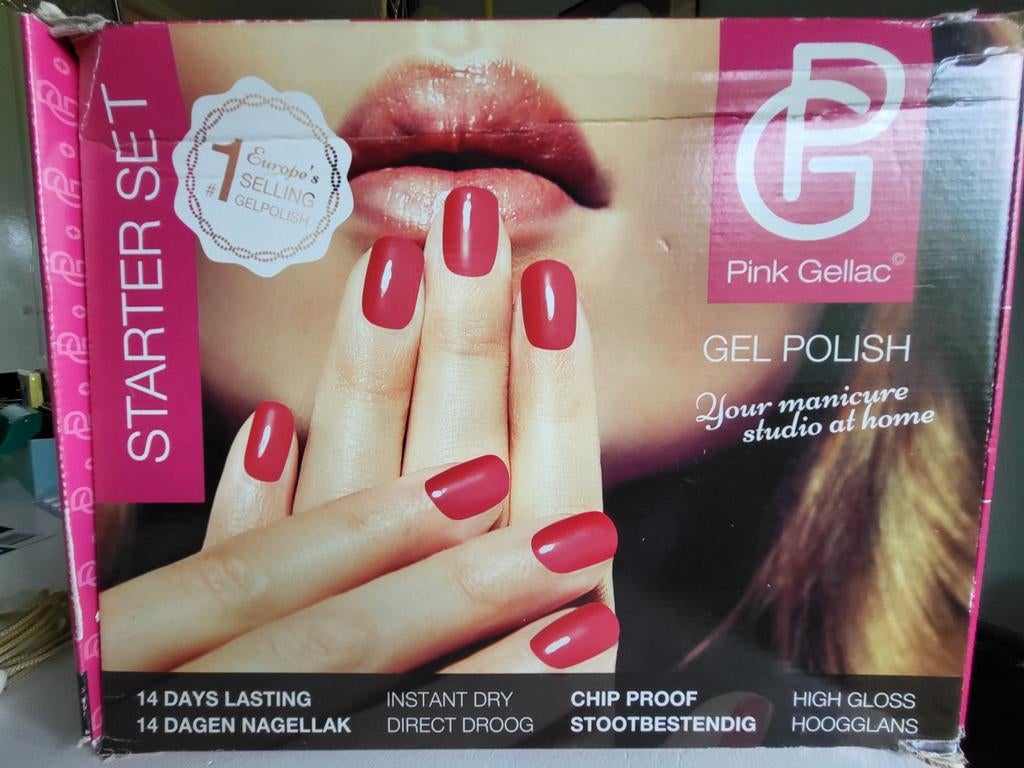 Pink Gellak UV lamp, Sieraden, Tassen en Uiterlijk, Uiterlijk | Cosmetica en Make-up, Verzenden, Zo goed als nieuw, Roze, Handen en Nagels