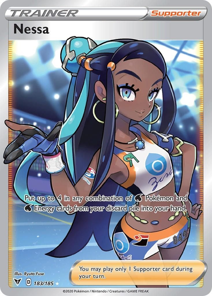 Sword & Shield Series » Vivid Voltage » Nessa 183/185, Hobby en Vrije tijd, Verzamelkaartspellen | Pokémon, Ophalen of Verzenden