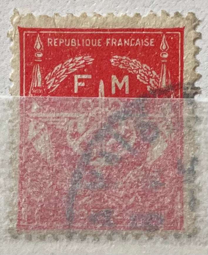 Postzegel Frankrijk; veldpost, Ophalen of Verzenden, Gestempeld