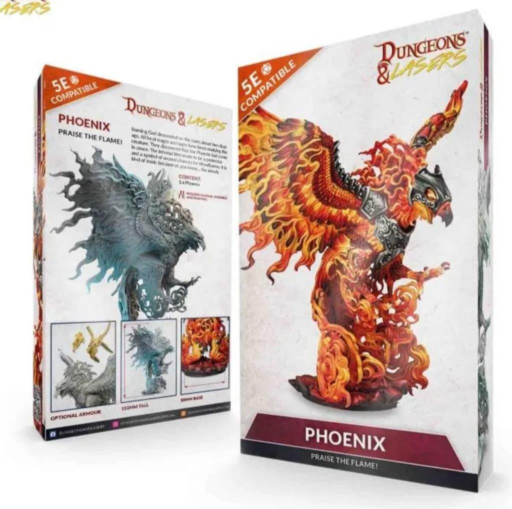 Dungeons & Lasers Phoenix Figuur (op sprue, geen doos), Ophalen of Verzenden, Nieuw, Groter dan 1:35, Figuur of Figuren