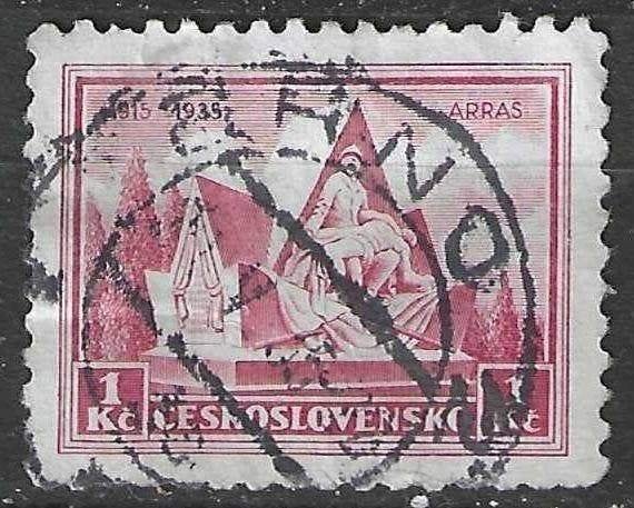 Tsjechoslowakije 1935 - Yvert 296 - Legioen bij Arras  (ST), Verzenden, Overige landen, Gestempeld