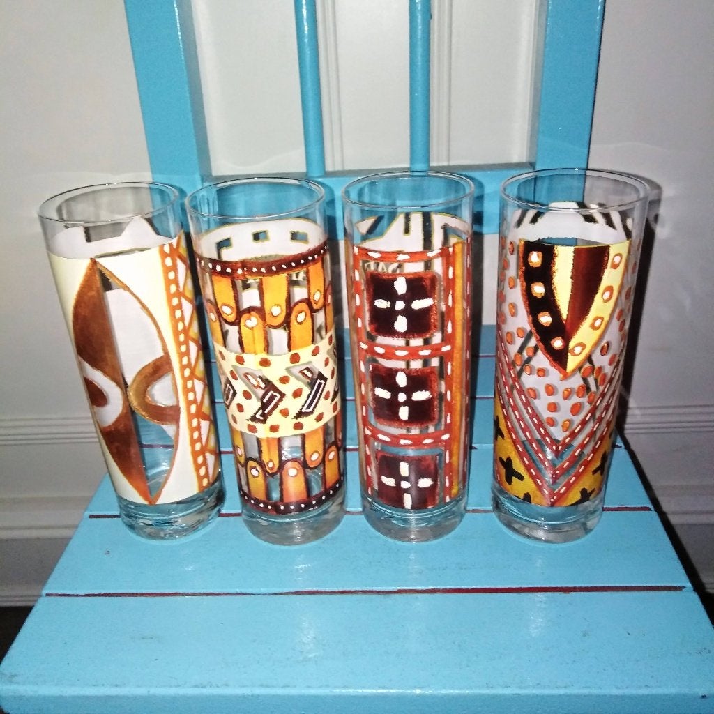 Safari longdrink glazen Special.Edition set van 4 stuks, Ophalen, Glas of Glazen, Overige stijlen, Glas