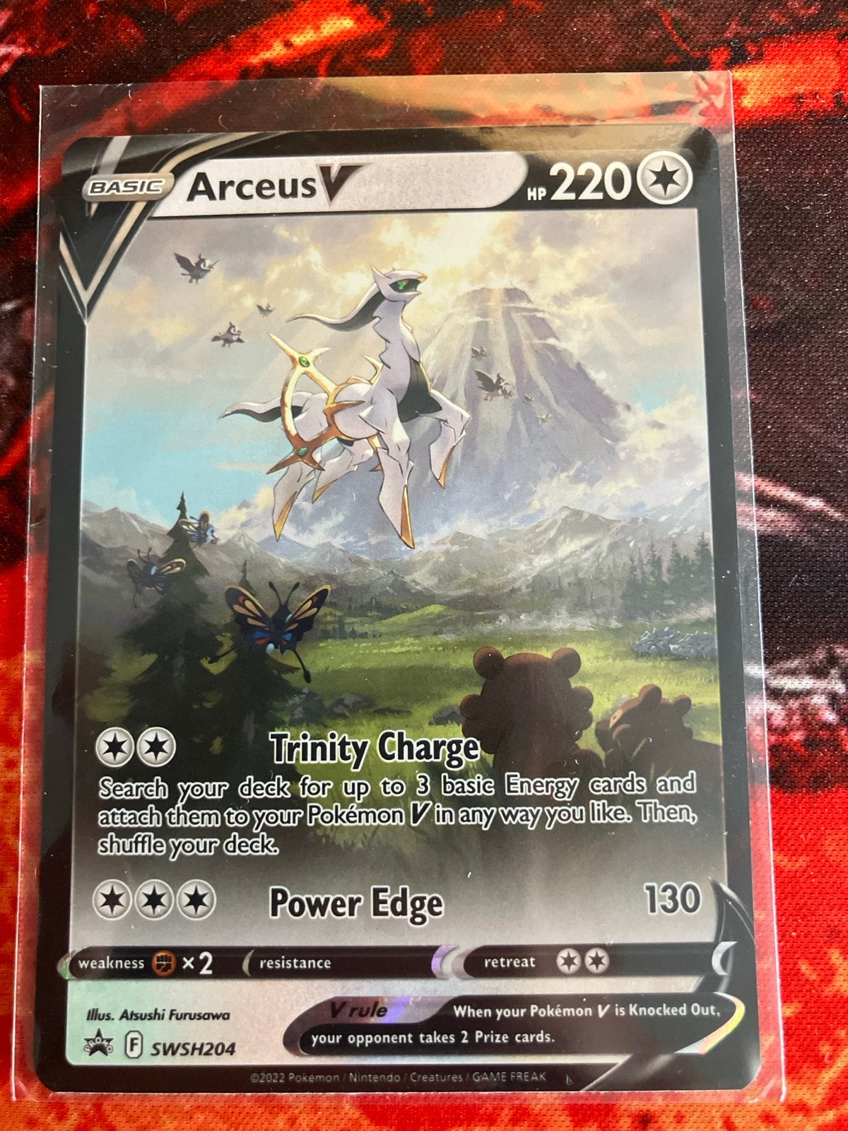 Arceus V SWSH204 Promo Pokémon Kaart - Zo goed als nieuw, Ophalen of Verzenden, Zo goed als nieuw, Losse kaart