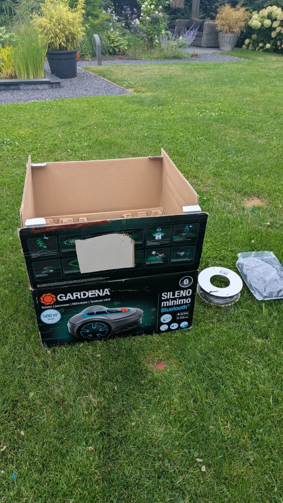 Gardena Robotmaaier Sileno Minimo 500, Tuin en Terras, Robotmaaiers, Ophalen, Bestuurbaar via app, Nieuw, 20 tot 25 cm