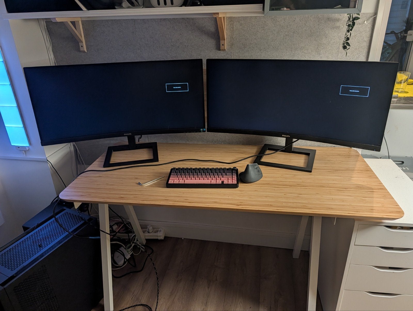 2x Philips 346E2CUAE 34 inch curved monitoren, Computers en Software, Ophalen, Philips, Gebruikt, Curved