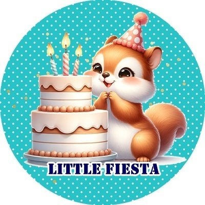 lf243 icing frosting eekhoorn 19cm eetbare taart print top, Ophalen of Verzenden, Nieuw, Taarten, Versiering