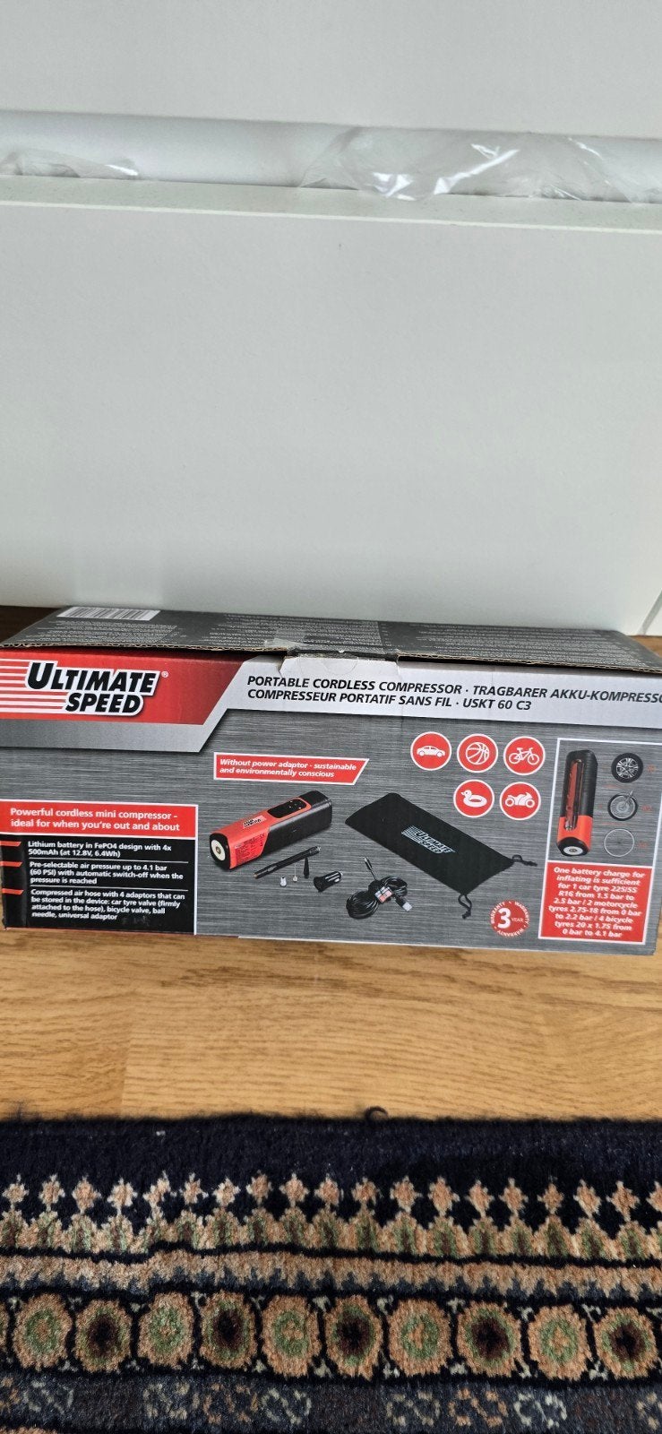 Ultimate Speed Draagbare Accu-Compressor USKT 60 C3, Ophalen of Verzenden, Elektrisch, Nieuw