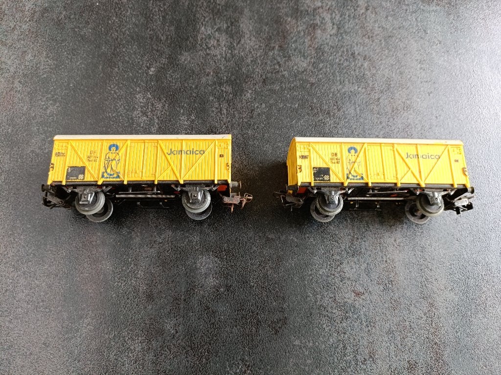 2 x Märklin 4509 H0 (ouder type) Bananenwagen van de DB, Hobby en Vrije tijd, Modeltreinen | H0, Wisselstroom, Gebruikt, Wagon