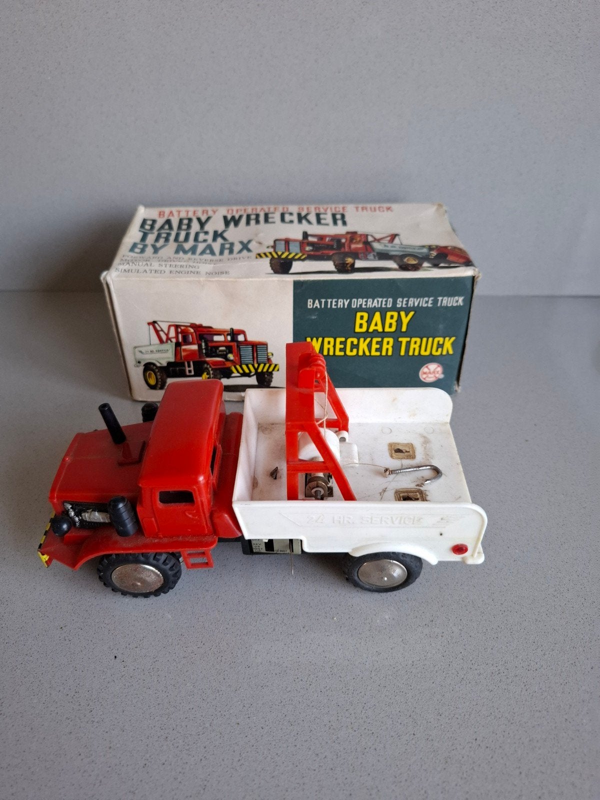 Vintage Marx Baby Wrecker Truck met verpakking - Project, Ophalen of Verzenden