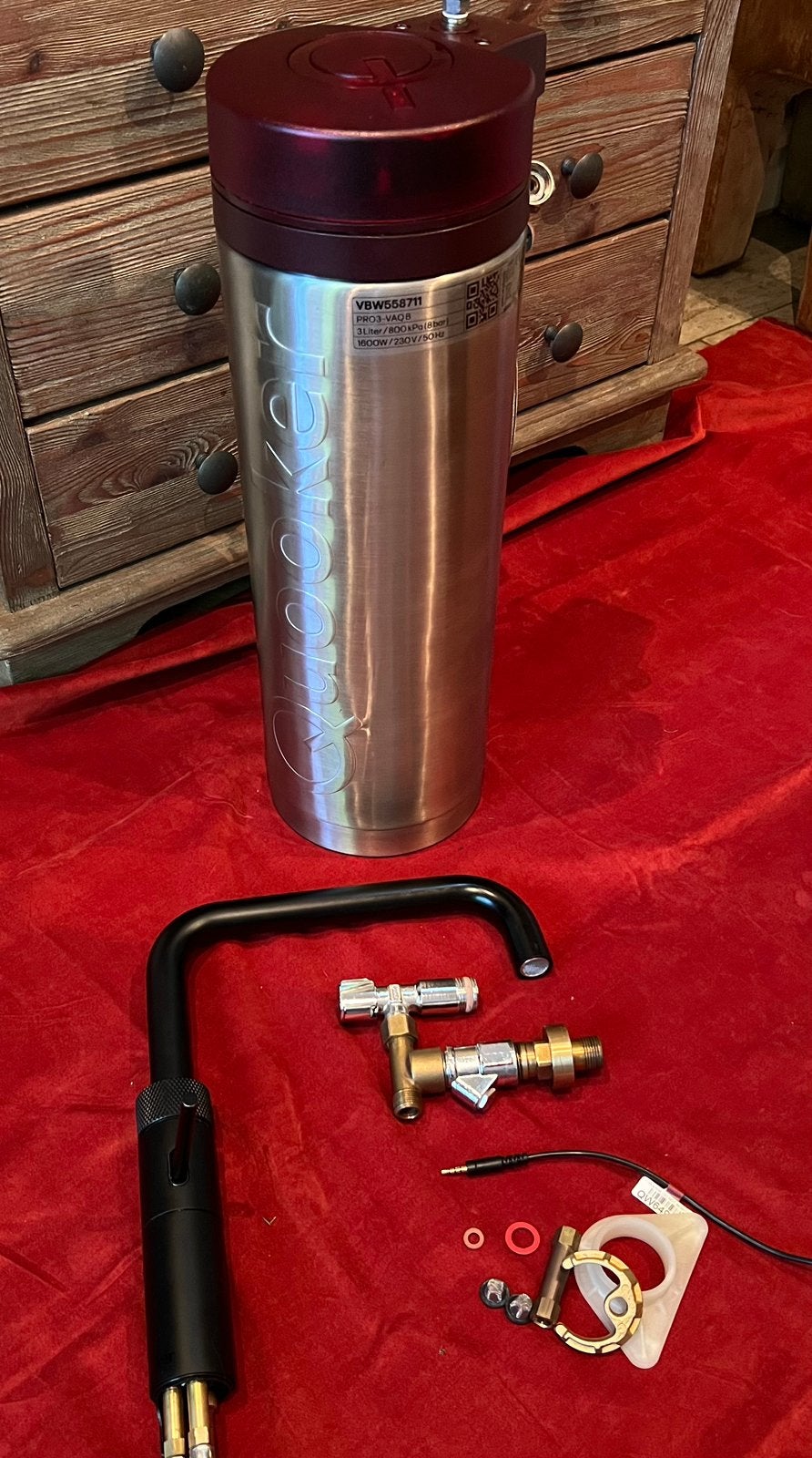 Quooker Pro3 VBW 3 liter boiler Fusion Square Zwart, Ophalen of Verzenden, Zo goed als nieuw