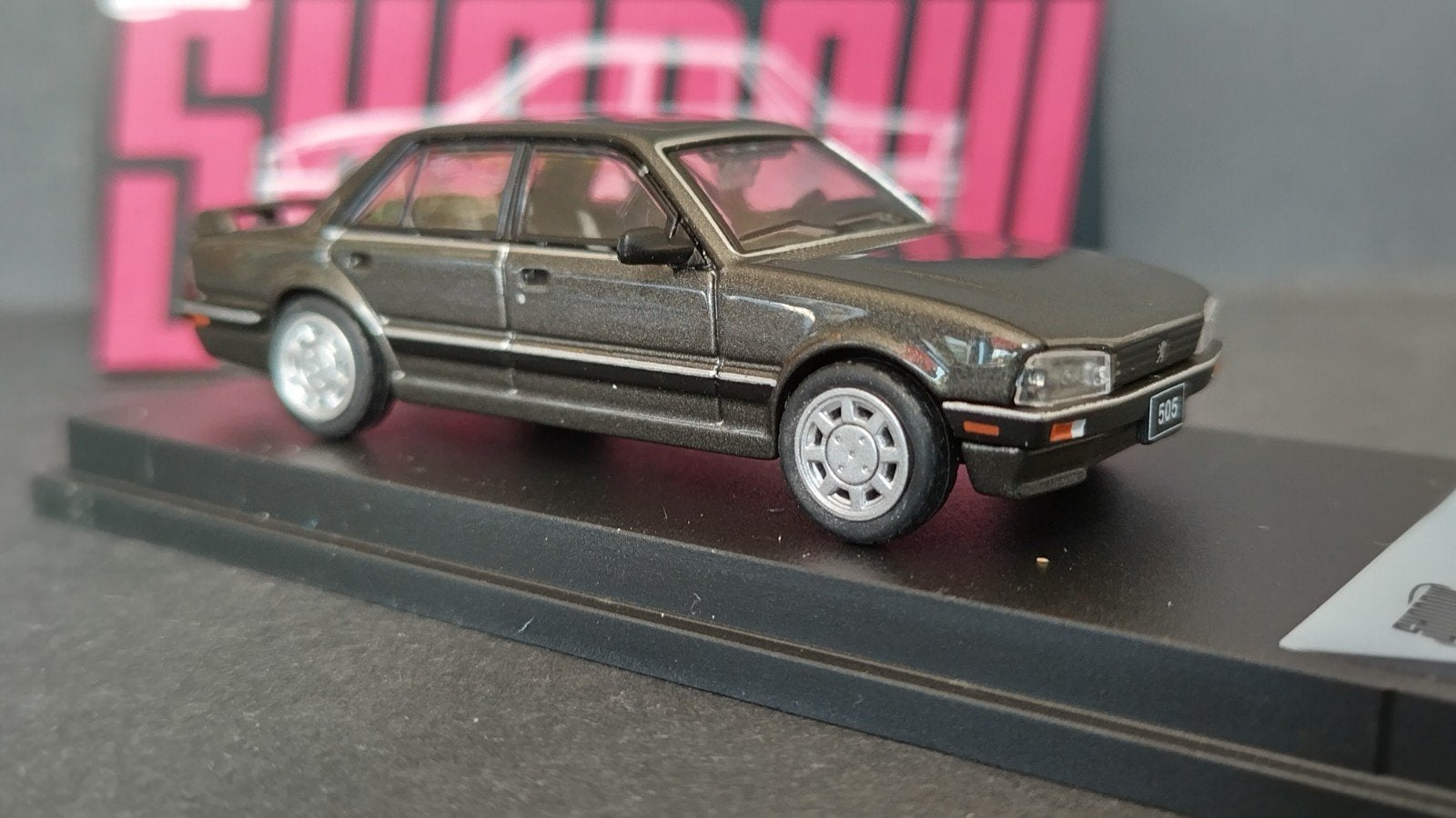 Peugeot 505 Antraciet 1:64 Shadow Pol, Auto, Verzenden, ., Nieuw