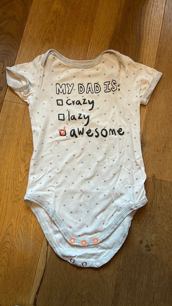 Romper maat 86/92 Hema- My Dad is awesome, Ophalen of Verzenden, Jongetje of Meisje, Nacht- of Onderkleding
